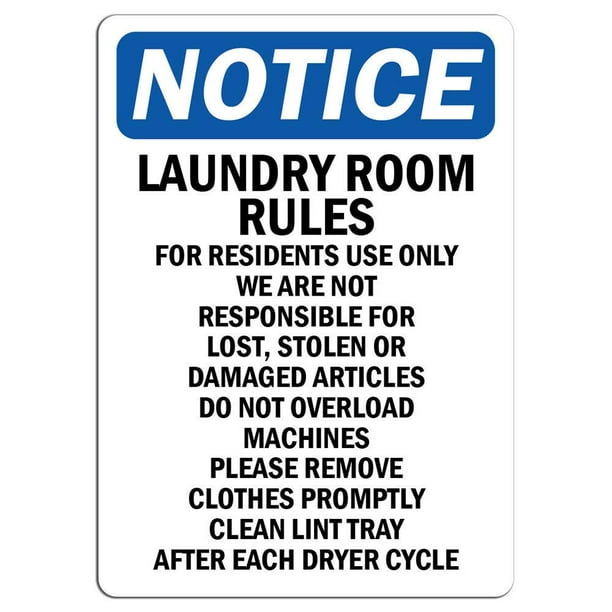 Dryer Rules Laundromat Sign 9 x 12 Metal Laundry Business Signage Dryer Rules Laundromat Sign 9 x 12 Metal Laundry Business Signage